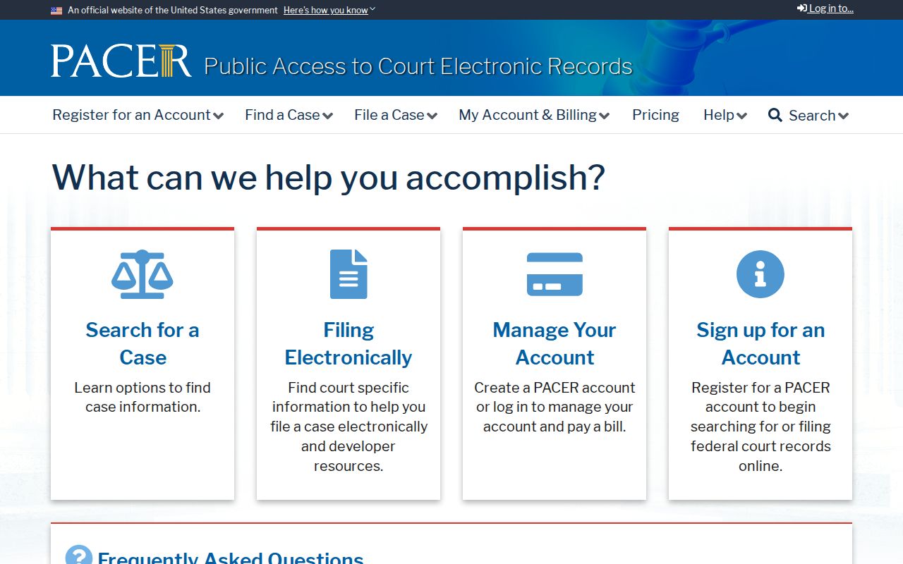 PACER search for Coon Rapids federal criminal records