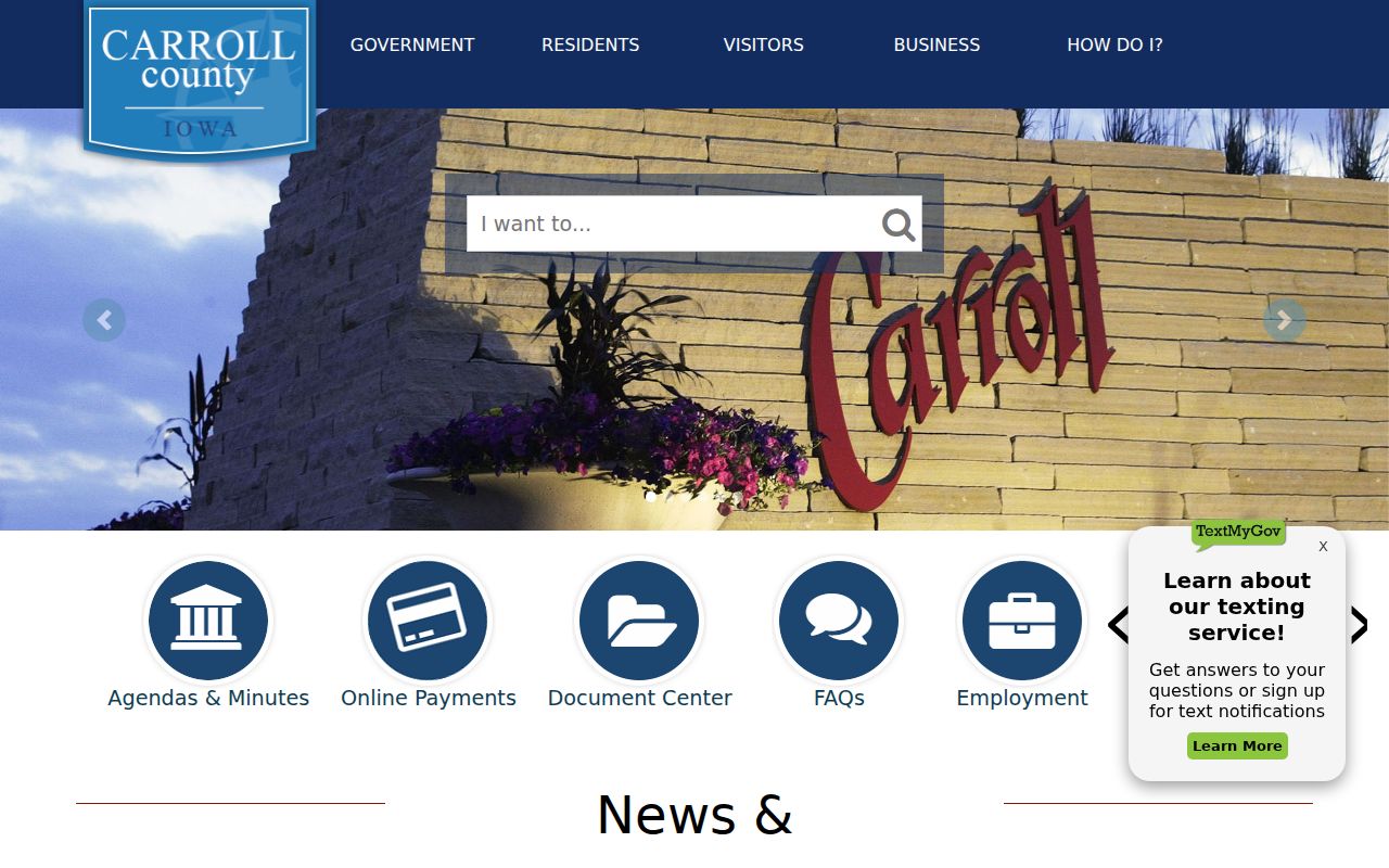 Carroll County criminal history courthouse and public office information