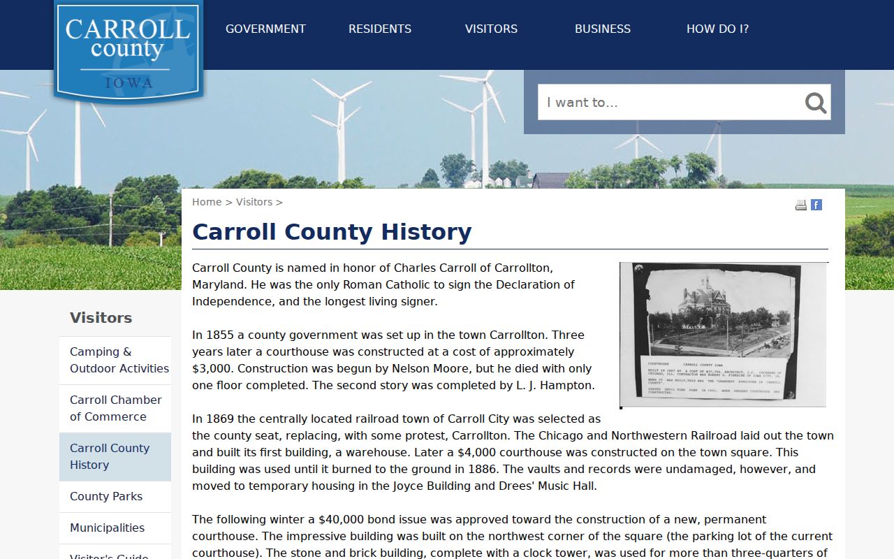 Carroll County criminal records courthouse history and surviving vault