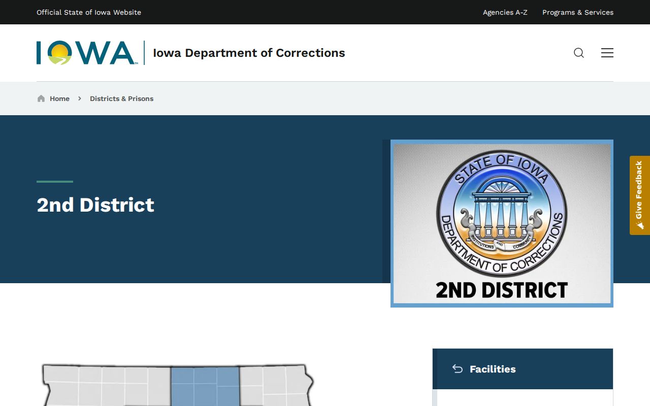 Carroll County criminal records Iowa DOC Second District services